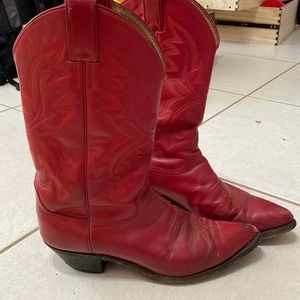 Red cowboy boots